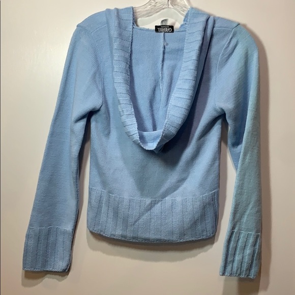 Gabriel New York Baby Blue Hoodie V-Neck Sweater - Picture 2 of 3